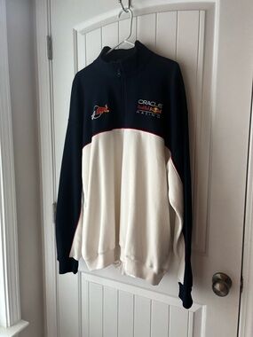 Hollister Oracle Red Bull Racing Zip Pullover - Navy, White & Red NWT